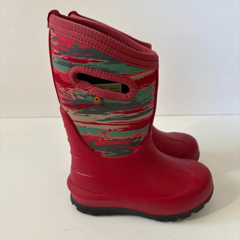 BOGS Kids Child Neo-Classic Rain Snow Boots‎ Pink -35F Size 10 Waterproof Warm